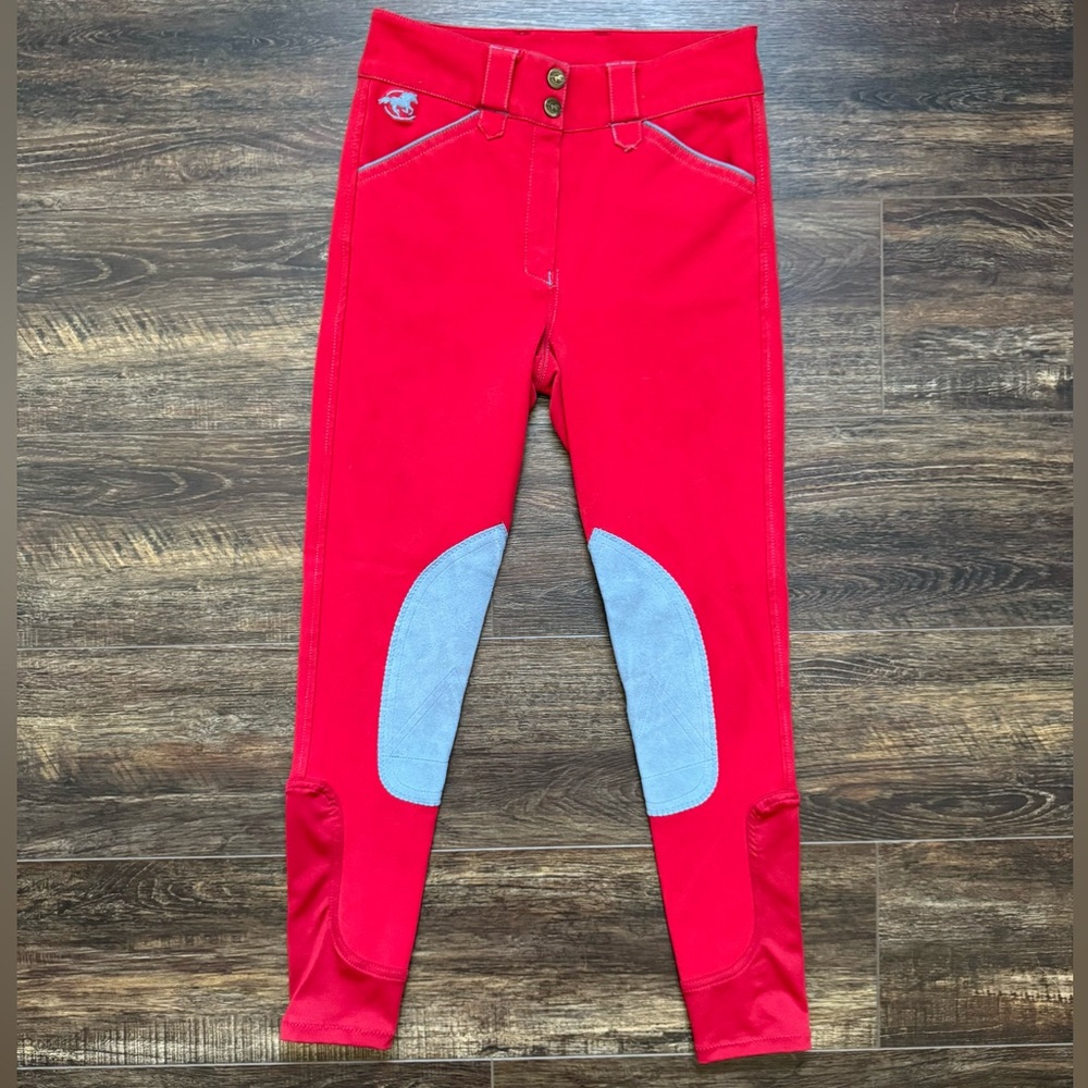 PIPER Smartpack Red Girls Horse Riding Pants 12